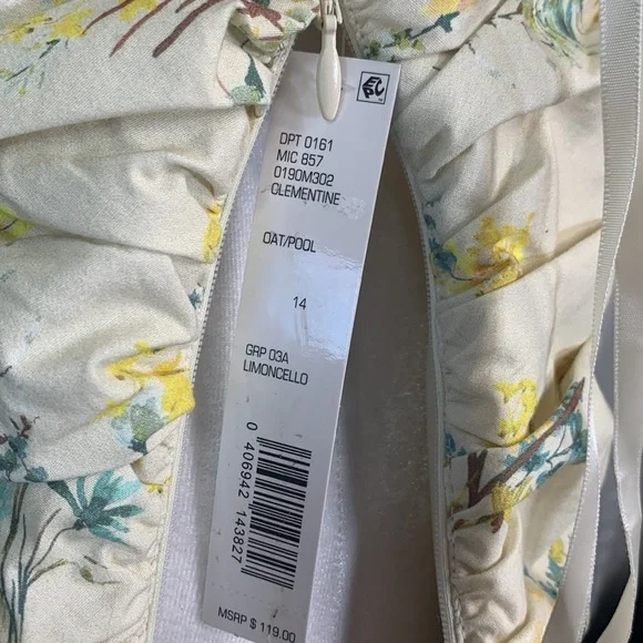 Antonio Melani Rouched Floral Clementine Top- NWT - Picture 13 of 16